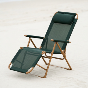 EaseLite Reclining Camp Chair with padded headrest